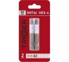 Бита для заворачивания TRIGGER 84978 ПРОФИ HEX-4 50мм (2шт.) тов-151828