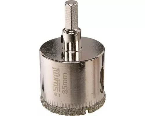 Алмазная коронка для мокрого сверления STURM 1055-09-3555 по керамике и стеклу Алмазная коронка для мокрого сверления STURM 1055-09-3555 по керамике и стеклу