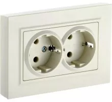 Розетка IEK BRITE РС12-3 16а 2-м без защ. шторок беж. BR-R21-16-K10-F