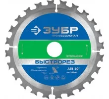 Пильный диск по дереву ЗУБР Быстрорез 210x30мм 24т 36901-210-30-24_z01