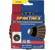 Круг лепестковый абразивный ПРАКТИКА 125х22 мм грубый 779-219 779-219