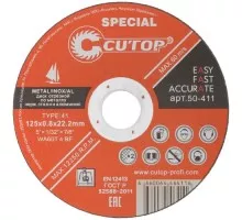 Отрезной круг по нержавеющей стали Cutop Special Т41-125х0,8х22,2 мм 50-411