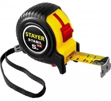 Рулетка STAYER STABIL 5м / 25мм профессиональная в ударостойком обрезине 34131-05-25_z02