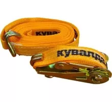 Ремень стяжной КУВАЛДА.РУ 0,6т/1,2т 8 м (25 мм) с крюками GS02008