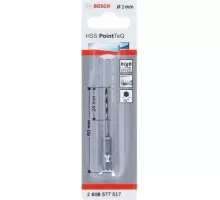 Сверло по металлу BOSCH 2,0 х 24/60 мм, HSS PointTeQ с шестигранным хвостовиком 2608577517