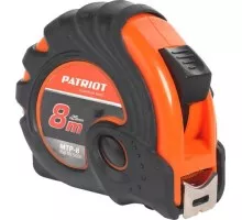 Рулетка PATRIOT MTP-8 8м, ударопрочный корпус, обрезиненная 350005008