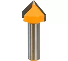 Фреза по дереву ЭНКОР  гальтельная v-обр. ф25.4, 90°,хв.12мм 9305