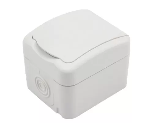 Розетка Kranz KR-78-0604 одноместная Mini OG IP54, с зазем., о/у, белая Розетка Kranz KR-78-0604 одноместная Mini OG IP54, с зазем., о/у, белая