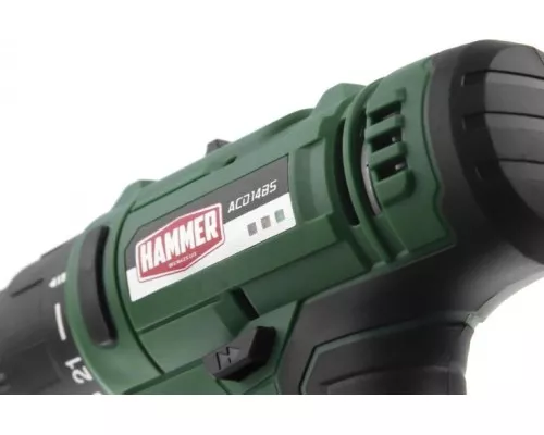 Дрель-шуруповерт аккумуляторная Hammer ACD14BS 2x2Ah, 38Hм в кейсе [101-124]
