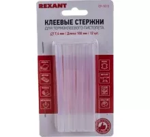 Стержни клеевые REXANT прозрачные 7x100 мм, 12 шт. 09-1010
