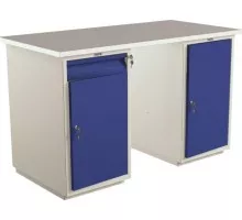 Верстак слесарный двухтумбовый ПРАКТИК Profi WT140.WD2/WD1.000