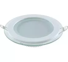 Потолочный светодиодный светильник GAUSS Glass круг 6w 450lm 3000k с дек стеклом led 947111106