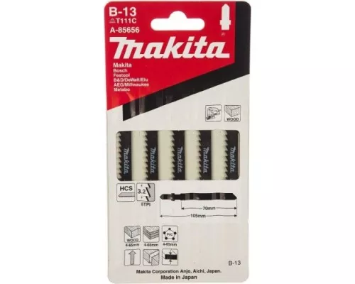 Пилки по дереву MAKITA A-85656 в-13, 5 шт. Пилки по дереву MAKITA A-85656 в-13, 5 шт.