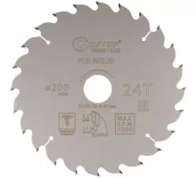 Пильный диск по дереву Cutop Profi plus 24Т, 200х1,5/2,2х32/30/25,4/20 мм с тефлоновым пок 75-20024Т