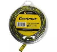 Леска триммерная CHAMPION Tornado 2.4мм/ 68м витой квадрат (C7051) C7051