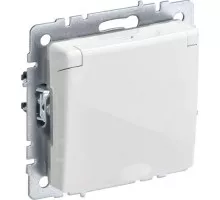 Розетка IEK BRITE РСбш10-3 16а защ. шторки с крышкой BR-R16-16-K01