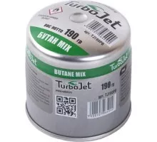 Газовый баллон TurboJet TJ190BP одноразовый, прокалываемый для пропан-бутан 190гр. TJ190PB