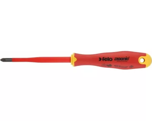 Отвертка крестовая диэлектрическая FELO +/- E-SLIM Z 1 х 80 мм 41719290 [41719290]