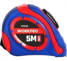 Рулетка WORKPRO WP261006 пластмассовая 5мх19мм самоблокирующаяся