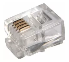 Разъем телефонный Proconnect 05-1012-3 ( уп 100 шт ) RJ-14 (6P4C) 05-1012-3