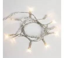 Гирлянда светодиодная NEON-NIGHT 10 LED теплый белый 1,2 м прозрачный 303-073