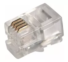 Разъем телефонный REXANT 05-1013 ( уп 100 шт ) RJ-12 (6P6C) 05-1013