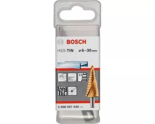 Сверло по металлу BOSCH ступенчатое 6-30 мм HSS-TiN [2608587430]