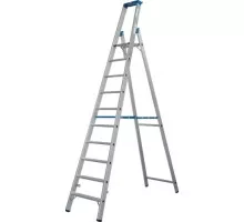 Стремянка алюминиевая KRAUSE STABILO R13 10 перфорированных ступеней 136084