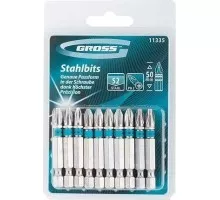 Набор бит GROSS 11335 10 предметов PH 2 х 50 Сталь S2 (10шт) 11335