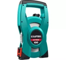 Рулетка геодезическая KRAFTOOL EXTREM 100 м стальная мерная лента 34185-100