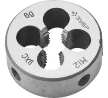 Плашка ЗУБР М12х1,75 ст.шаг 9ХС 4-28022-12-1.75 4-28022-12-1.75