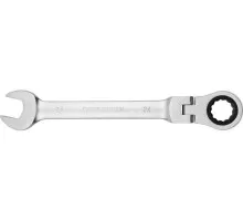 Ключ комбинированный AV Steel AV-315224 трещоточный с шарниром, 24 мм