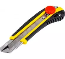 Нож для строительных работ STAYER HERCULES-25 с винтовым фиксатором сегмент. лезвия 25 мм, 09141_z01