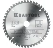 Пильный диск по алюминию KRAFTOOL 160х20мм 48T Multi Material 36953-160-20