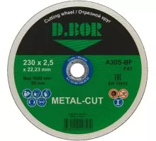 Отрезной круг по металлу D.BOR 230x2,5x22,2 мм A30S-BF, F41 METAL-CUT D-F41-MC-230-25-22