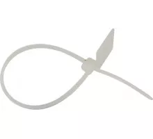 Пломба REXANT 07-0106-2  ( 50 штук ) с площадкой под маркер nylon 100x2,5мм белый 07-0106-2