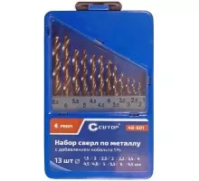 Набор сверл по металлу Cutop Profi с кобальтом 5%, 13 шт 48-601
