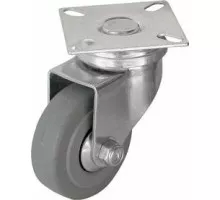 Колесная опора аппаратная LONGWAY SCg55 поворотная, серая резина, D-125 мм 01230160
