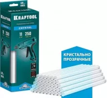 Стержень клеевой KRAFTOOL Cristal прозрачный d 11x250 мм (11-12 мм) 40 шт. 06846-40
