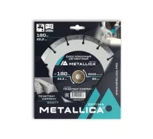 Алмазный диск для резки бетона METALLICA Optima 180x22,2 мм, H=10 мм сегментный 900277