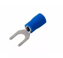 Наконечник REXANT 08-0133 ( уп 100 шт ) вилочный изолированный 5.3 мм 1.5-2.5 мм² синий [08-0133]