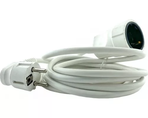 Удлинитель GLANZEN ES-03-005-white силовой шнур штепс. гнездо пвс 3х1,5 3м Удлинитель GLANZEN ES-03-005-white силовой шнур штепс. гнездо пвс 3х1,5 3м