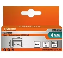 Скоба Sturm 1071-02-04 1000шт., оцинкованные, закаленные