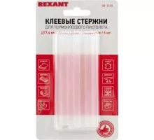 Стержни клеевые REXANT прозрачные 7x100 мм, 6 шт. 09-1015