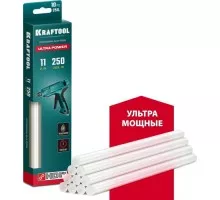 Стержень клеевой KRAFTOOL Ultra Power прозрачный d 11x250 мм (11-12 мм) 10 шт. 06848-10