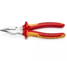 Плоскогубцы диэлектрические KNIPEX KN-0826185SB остроконечные с удлиненными губками, 185 мм