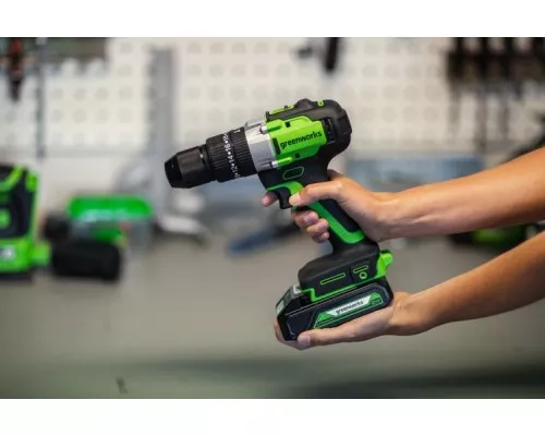 Дрель-шуруповерт аккумуляторная GREENWORKS GD24DD60K2 1х2 Ач [3704107UA]