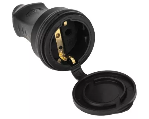 Розетка PROconnect 111-004-4 переносная влагозащищенная с крышкой 2P+PE 230V, 16A, IP44 каучук Розетка PROconnect 111-004-4 переносная влагозащищенная с крышкой 2P+PE 230V, 16A, IP44 каучук