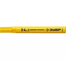 Маркер ЗУБР ПРОФЕССИОНАЛ мк-400 желтый, 2-4 мм круглый наконечник 06325-5