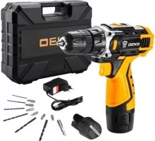 Дрель-шуруповерт аккумуляторная DEKO DKCD12FU-Li SET3 + оснастка 13 шт (063-4173) 063-4173